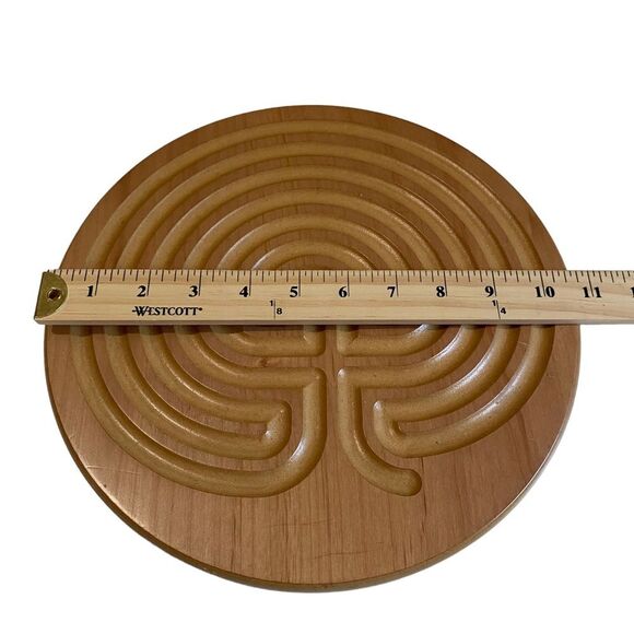 AUM Wood Products Large Finger Labyrinth Mindfulness Meditation Awakening Prayer - Picture 2 of 9